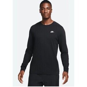 Men’s The Nike Tee Long Sleeve Training‎ Shirt Black Size XL
